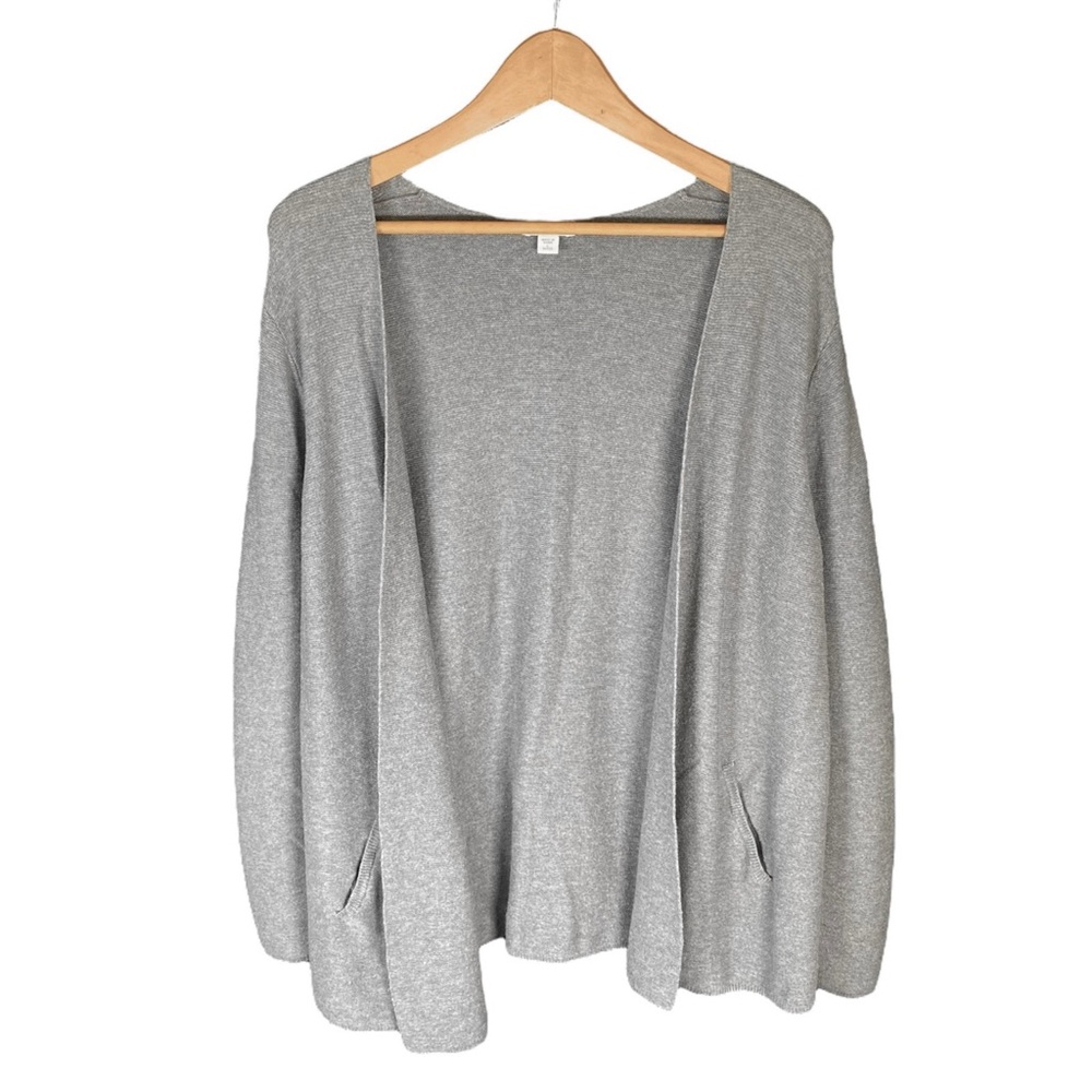 J. Jill Silk + Wool Blend Sweater Women’s Size Large Petite Open Front Cardigan